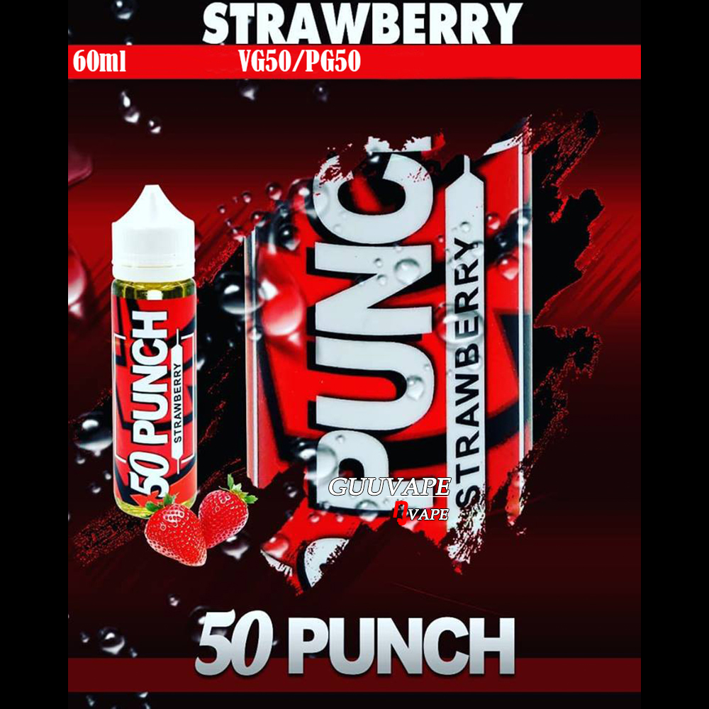 50 พั้น สตอเบอรี่ น้ำยาบุหรี่ไฟฟ้า 50 Punch strawberry