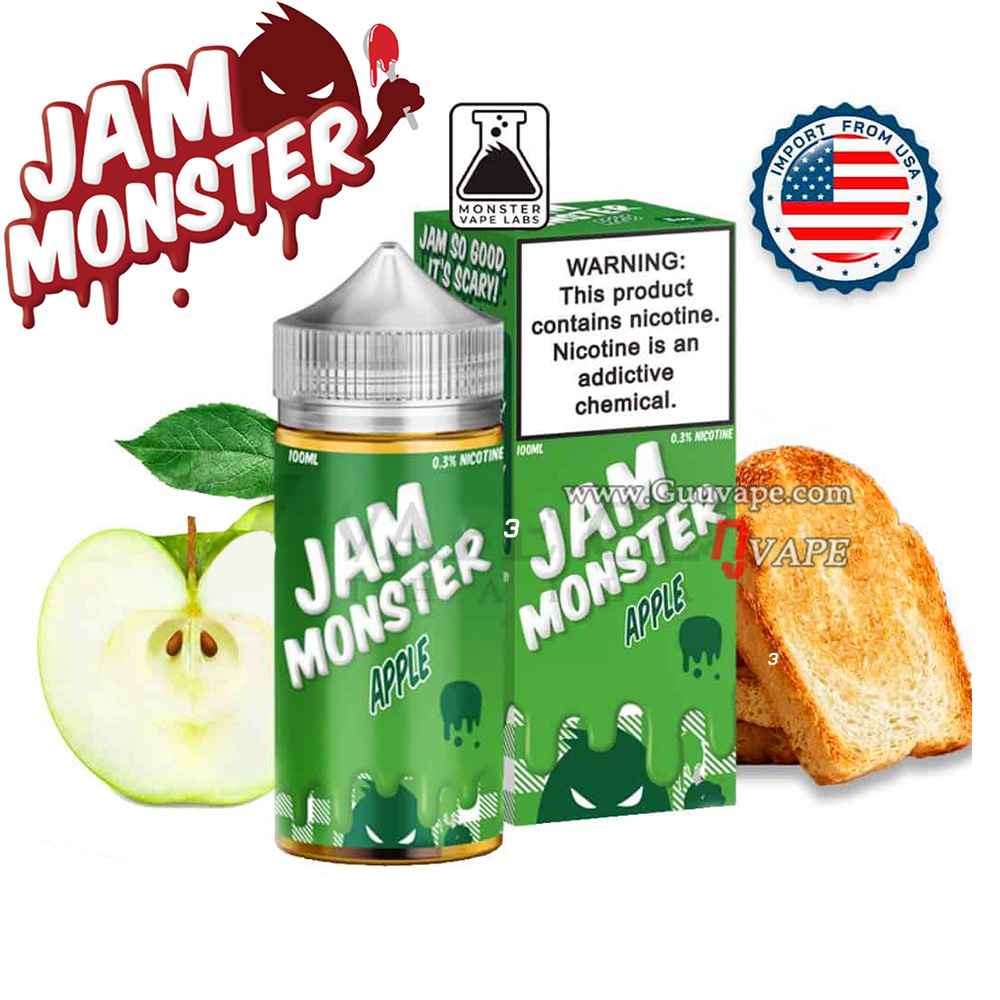 Jam Monster Apple แจมแอปเปิ้ล น้ำยาแจมแอปเปิ้ล nic 3 100ml