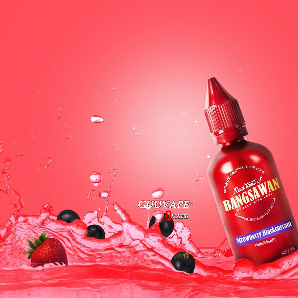 บังสวรรค์ สตอเบอรี่ เเบรคเคอเรน บังเเดง น้ำยาบุหรี่ไฟฟ้า bangsawan strawberry blackcurrent